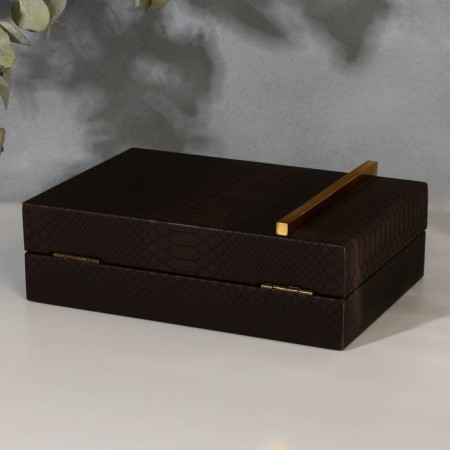 Leather jewelry box, 23 x 16 x 7 cm-9