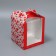 Box for a small cake, confectionery packaging, “poppies”, 15 x 15 x 18 cm