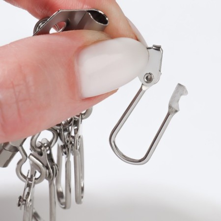 The basis for the key holder, 6 carbines, 44 × 50 mm, silver color-2