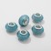 Busina "faceted ice" with sparkles, turquoise color in silver