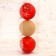 Set of balls plastic D-10 cm, 3 pcs "Quiet evening Assorted" gold red