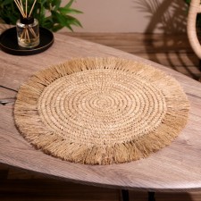 Wicker rug round 40 cm