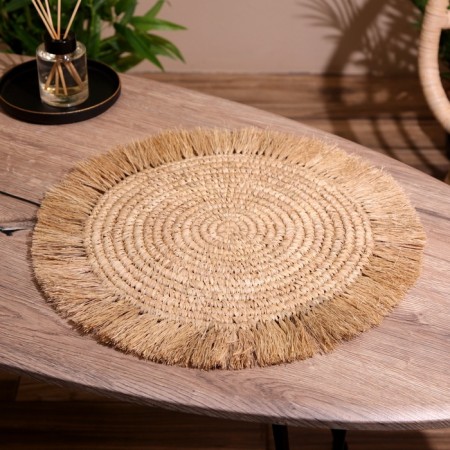 Wicker rug round 40 cm