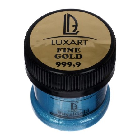 Acrylic paint 25ml, Luxart Royal Gold, highly metallized pigment, blue gold-1