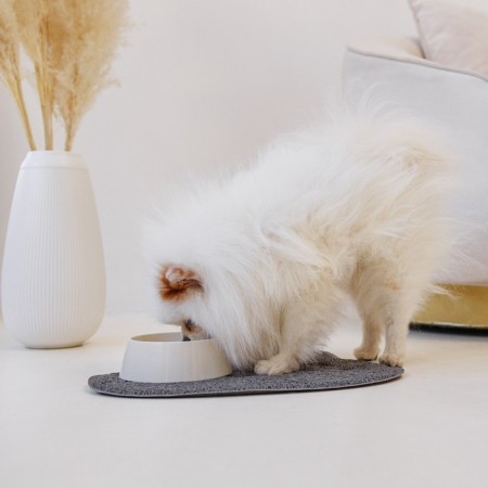Universal rug for a bowl and a muzzle tray, 30x40 cm, gray-9