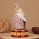 Brown Domovka "Afanasy with Lukoshka", on a barrel, 28x15x12 cm