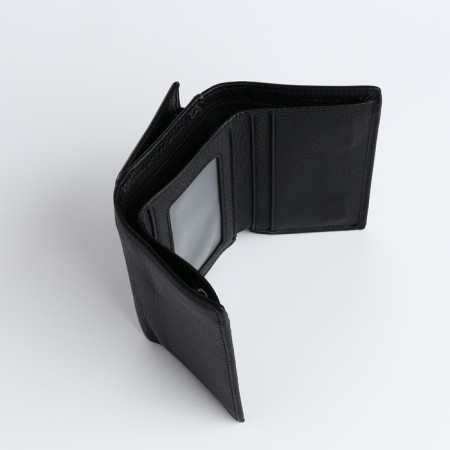 Women's wallet on a magnet, black color-4