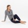 Female homemade set (jumper/pants), blue color, size 44