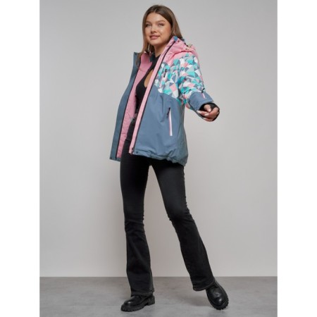 Ski jacket female, size 42, pink color-18