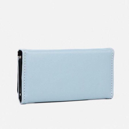 Women's wallet on magnet, blue color-1