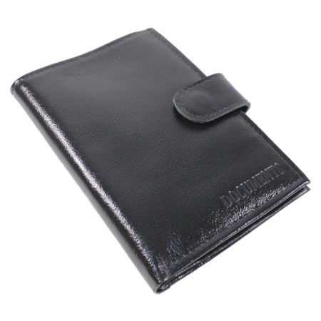 Cover for auto documents and button, department for passport, bills, black color