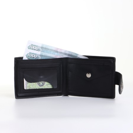 Male purse on a magnet, black color-9