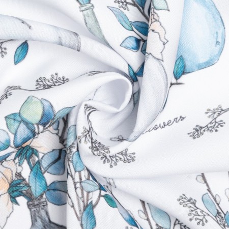 A set of curtains for a kitchen with praises Flower Mood 145x180cm-2 pcs., 100% p/e-5