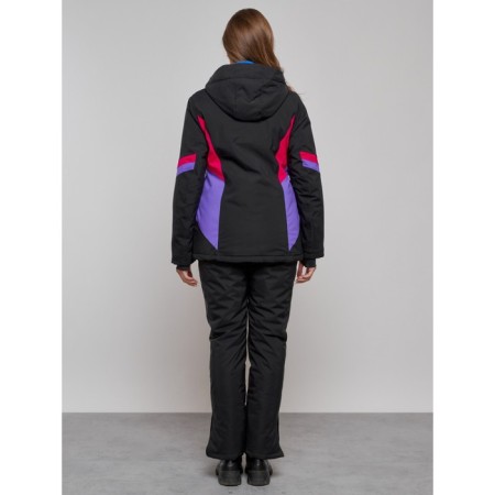 Ski jacket female winter, size 48, black color-4