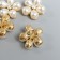 Decor for creativity Metal "Chamomile from Pearl" set 4 pcs 2.3x2.3 cm
