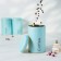 A set of cans for bulk products Sugar Coffee Tea, 10 × 17 cm, 3 pcs, blue color