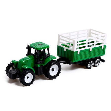 Game set "Farm", tractor, shed and animals, mix-1