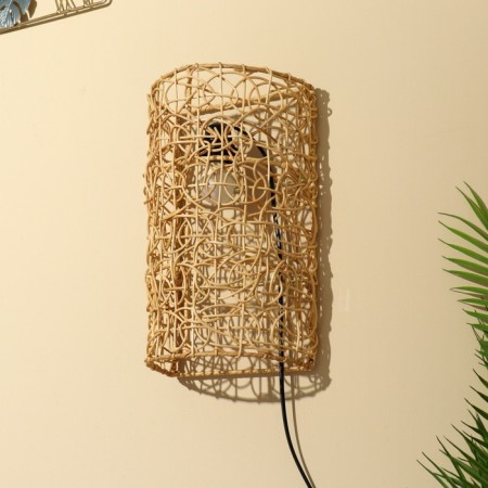Lamp wall -mounted from the rattan "thread of Ariadne" 1x120W, E27, 24x14x40 cm-2