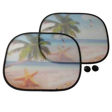 Sunsmate curtains on the side glass Autostandart, 2 pcs, 44 x 36 cm, beach