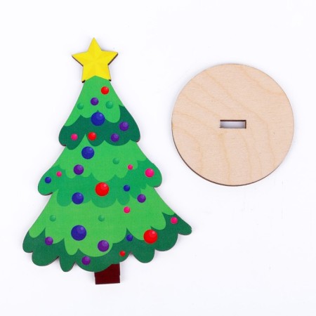 New Year's Christmas tree desktop "New Year!", 65 x 100 mm-2