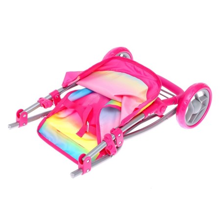 Stroller for dolls summer, with a roof, the handle is adjustable, metal-5