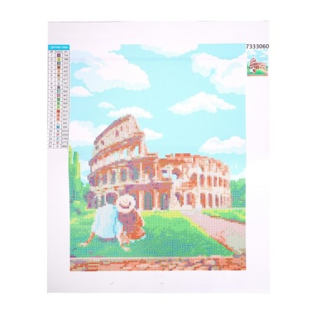 Diamond mosaic with partial filling on the Kolisei canvas, 30 x 40 cm-2