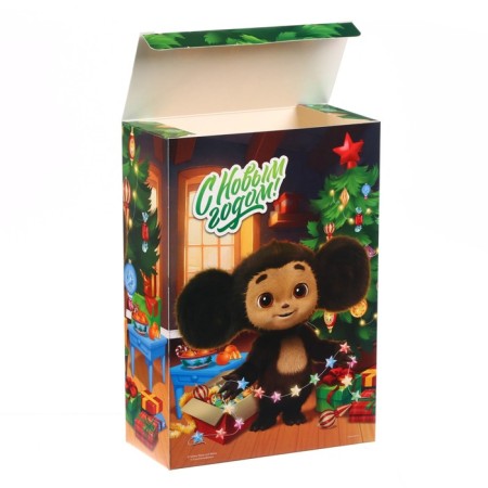 Folding box, 16 x 23 x 7.5 cm "Happy New Year!", Cheburashka-3