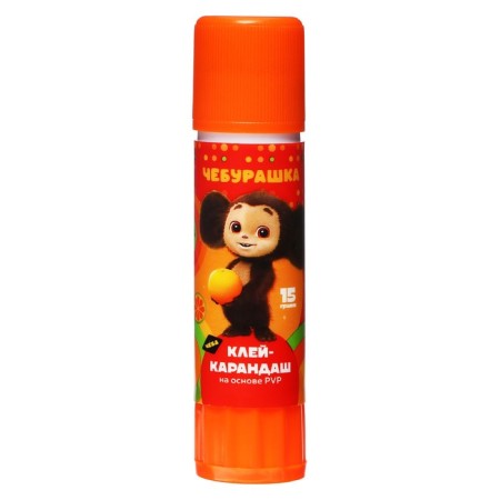 Glue-pencil PVP 15g, multi-bullets "Cheburashka", with a colored indicator-5