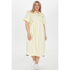 Dress shirt female luxury plus, size 56, yellow color