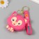 A keychain wallet with a carbine, strap silicone "kitten with a flower" 3x8.5x8.3 cm