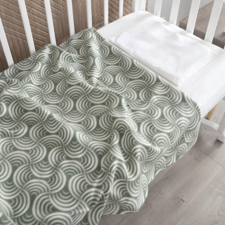 Fleet blanket "shells", size 100x140 cm, bog color-1