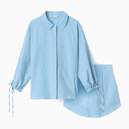 Women's costume (blouse, shorts) minku: casual collection color Blue, size 42-6