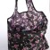 Household bag without fastening, black/pink color