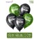Latex ball 12 “Less corral...”, pastel, set of 5 pcs., Black color, yellow