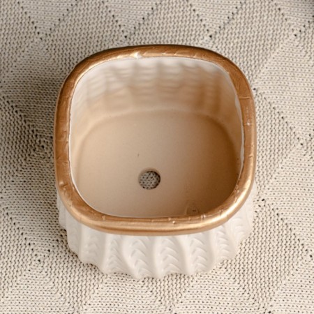 Pot "Elegy" gray 12x9cm, 0.6 l, d-9.5,-3