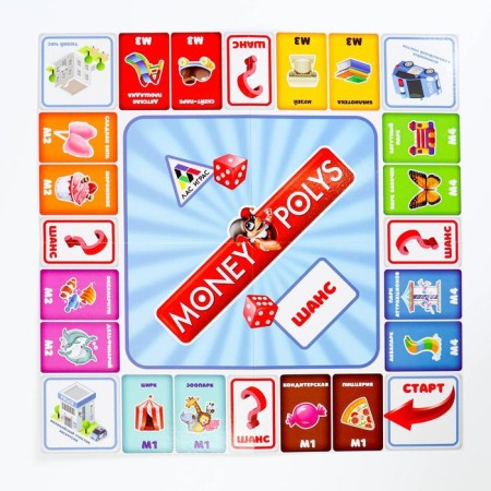 Board Economic Game "Money Polys. KIDS ", 90 bills, 4+-1