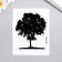 Black "tree" 12x15 cm