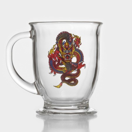 Mug "Fire Dragon", glass, 450 ml