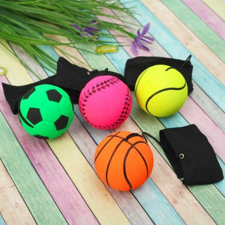 The ball is soft "athlete", 6 cm, on the elastic band