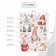 New Year sticker interior color "Dwarfs and snowflakes" 30x40 cm
