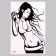 Stick 3D Interior girl 57*40cm
