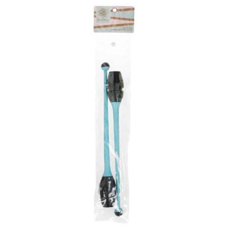 Bulas for rhythmic gymnastics inserted Grace Dance, 36 cm, blue/black color-7
