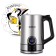 Electric KitFort KT-6660 KITFORT, 1.7 l, 2200 watts, LED display, silver