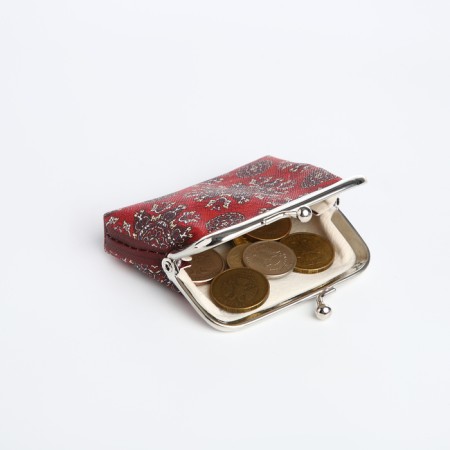 Women's wallet on the farmar, red color-3