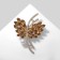 Brooch "Butterfly" with bead, color in gold