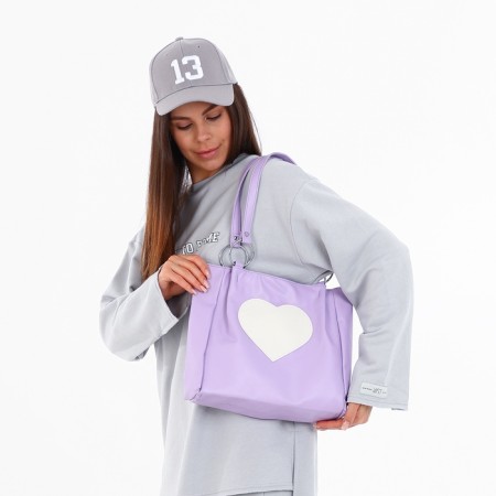 Bag-shop with zipper color purple-1