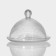 Venice glass dish with a lid, d = 14 cm, h = 10 cm