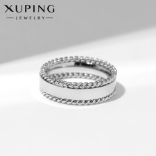 Кольцо XUPING стиль, цвет серебро, размер 17