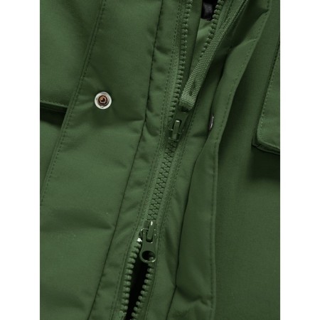 Winter park for a girl, height 170 cm, dark green color-6