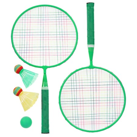 ONLYTOP Badminton Set: 2 rackets, 2 streams, ball, color mix-4